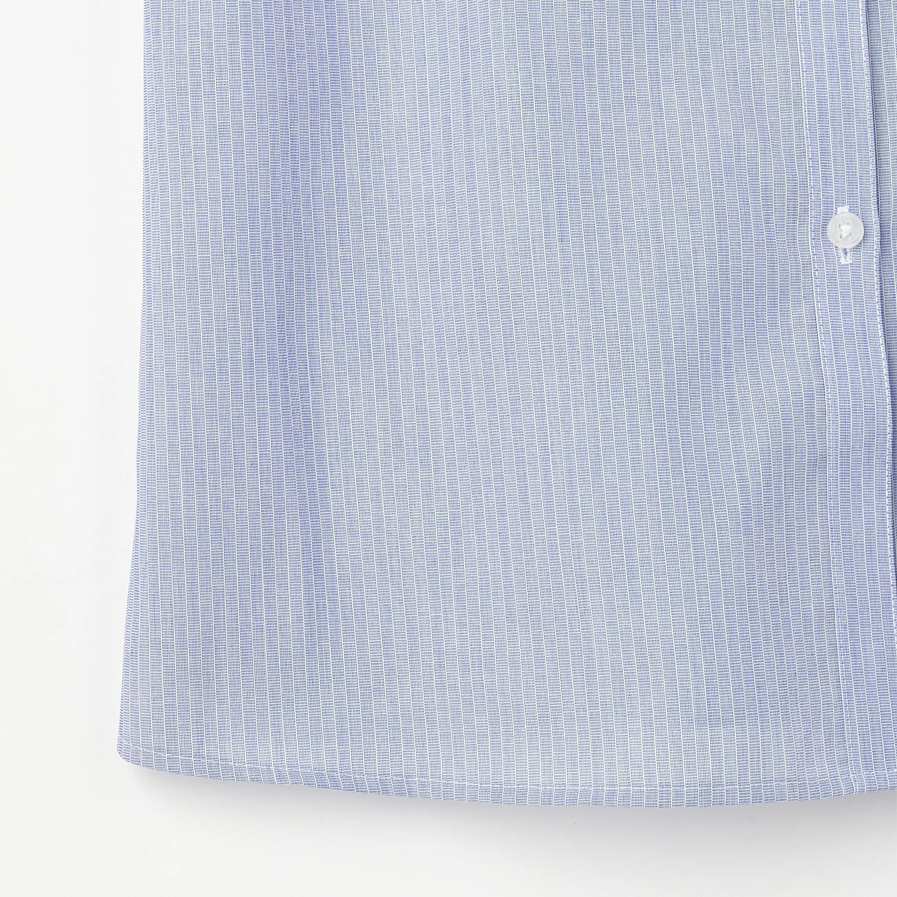 Women's Super Non-Iron Cotton Short Sleeve Band Collar Shirt - Blue - Image 9