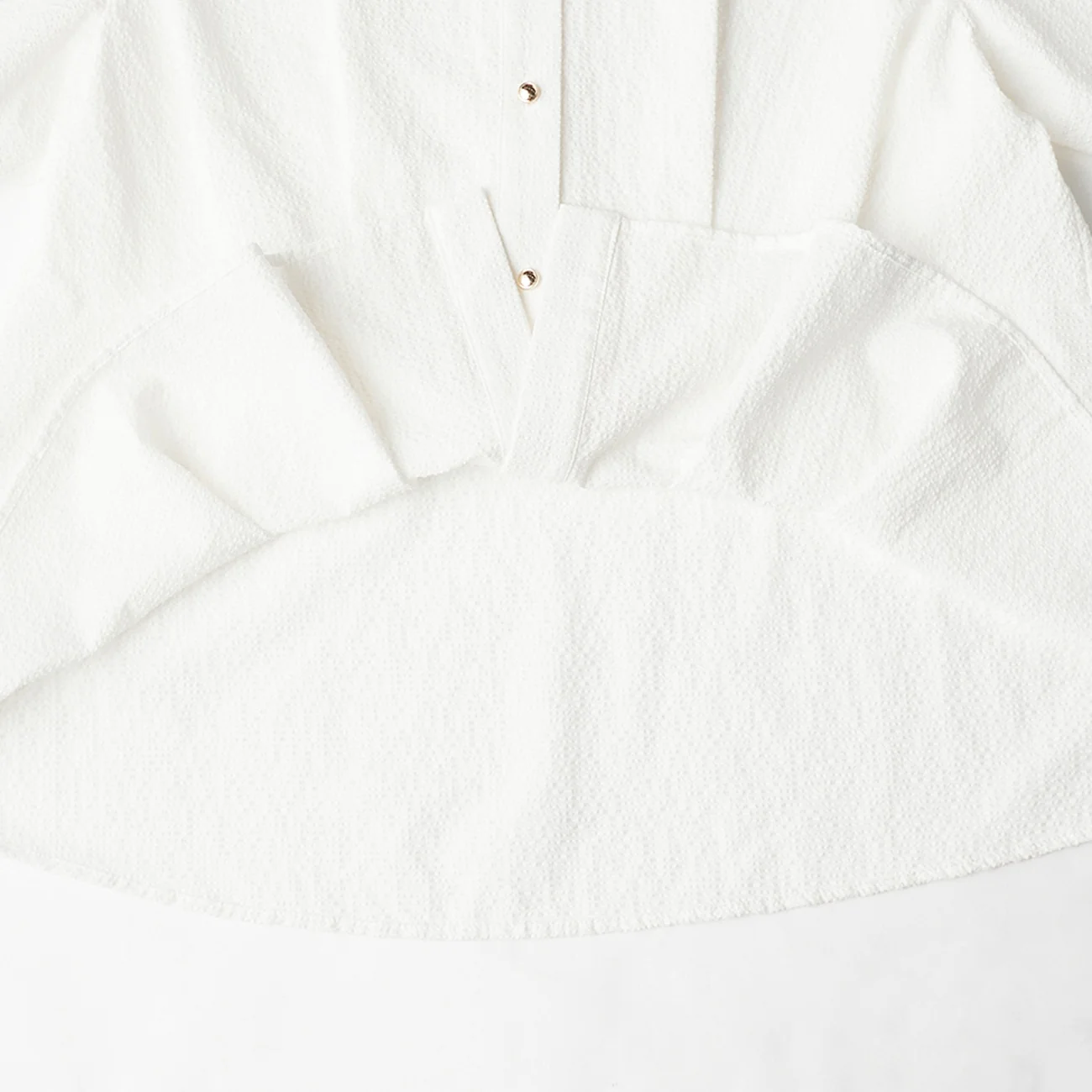 Leno Weave Button Front Blouse - Image 5