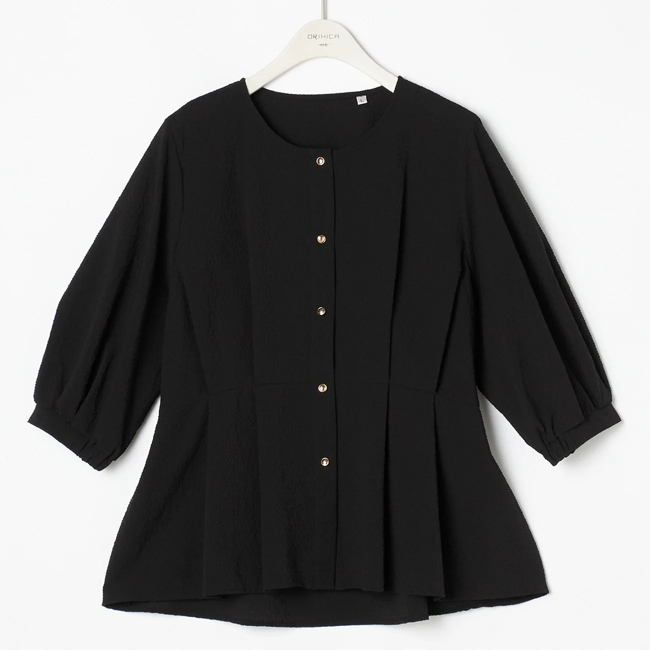 Leno Weave Button Front Blouse - Image 7