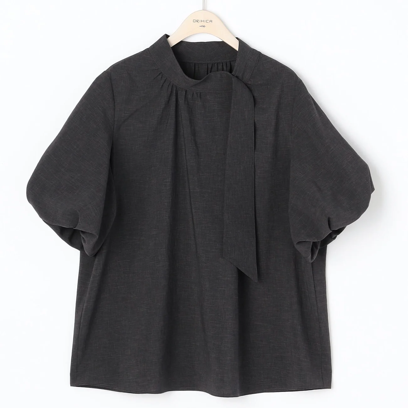 Tie-Neck Voluminous Sleeve Blouse - Image 17