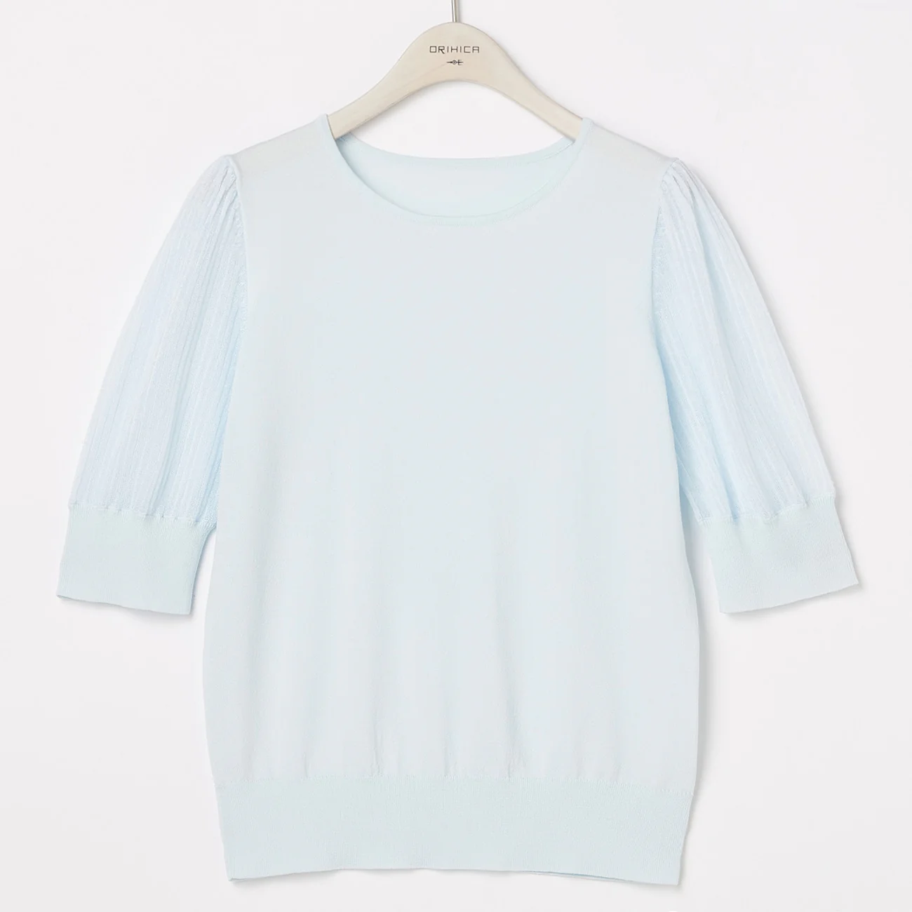 Sheer Sleeve Knit Top - Image 16