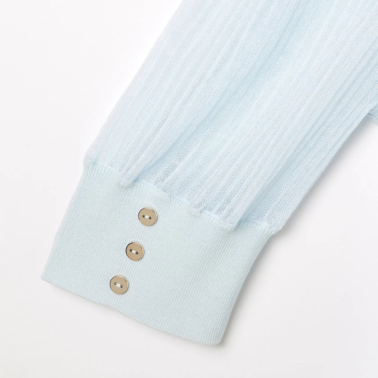 Sheer Sleeve Knit Top - Image 19