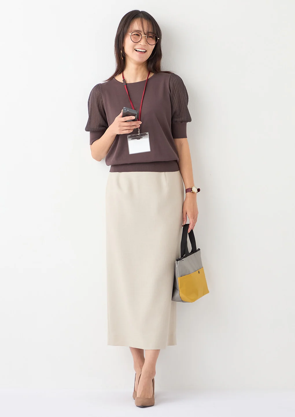 Sheer Sleeve Knit Top - Image 27